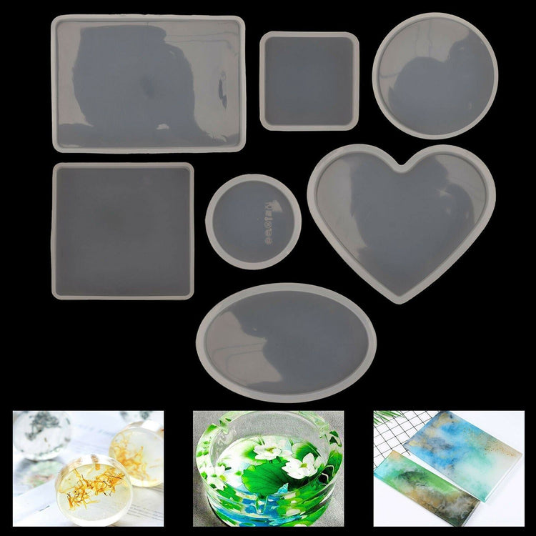 18pcs Coaster Cup Mat Mold Round Silicone Mould Kit for Craft?DIY Epoxy Resin - Magdasmall