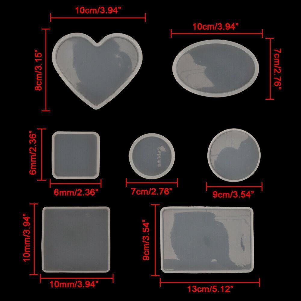 18pcs Coaster Cup Mat Mold Round Silicone Mould Kit for Craft?DIY Epoxy Resin - Magdasmall