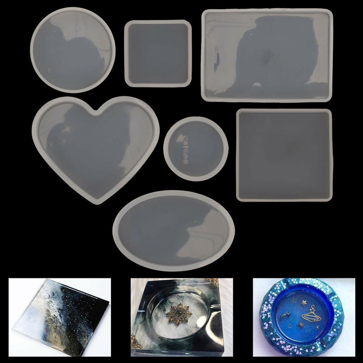 18pcs Coaster Cup Mat Mold Round Silicone Mould Kit for Craft?DIY Epoxy Resin - Magdasmall