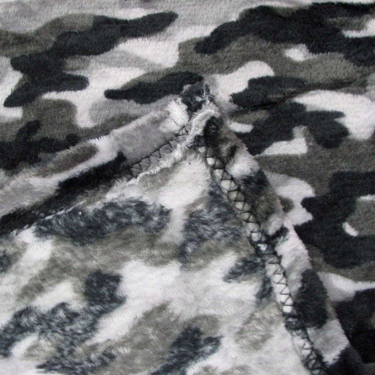 190GSM Boys Cool Ultra Soft Coral Fleece Throw 127 x 152cm Army Camouflage - Magdasmall