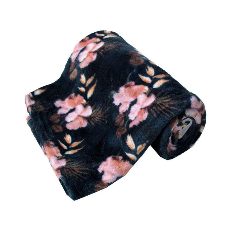 190GSM Fashion Printed Ultra Soft Coral Fleece Throw 127 x 152cm Roxy - Magdasmall