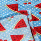 190GSM Girls Cute Ultra Soft Coral Fleece Throw 127 x 152cm Watermelon & Cherries - Magdasmall