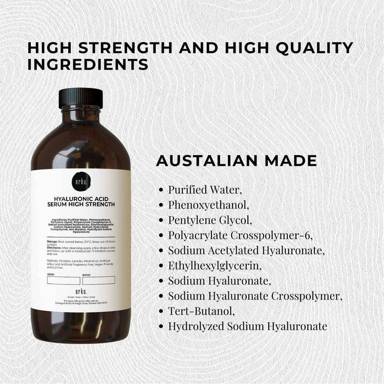 1L Hyaluronic Acid Serum - High Strength Bulk Cosmetic Face Skin Care - Magdasmall