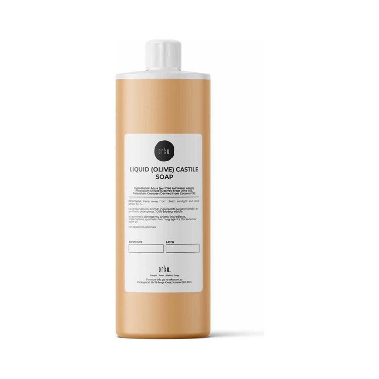 1L Liquid Castile Soap - Pure Unscented Natural Olive Oil Base High Concentrate - Magdasmall
