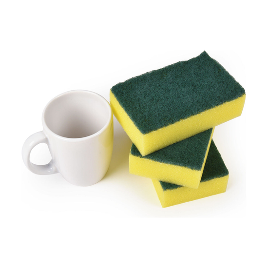 1 Pack of 3 Scourer Sponge Strong Commercial Grade Regular Duty 15x10x3cm - Magdasmall