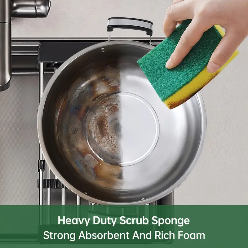 1 Pack of 3 Scourer Sponge Strong Commercial Grade Regular Duty 15x10x3cm - Magdasmall
