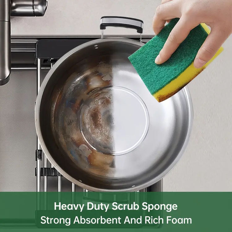1 Pack of 3 Scourer Sponge Strong Commercial Grade Regular Duty 15x10x3cm - Magdasmall
