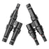 1 Pair 2 To 1 2 branch Waterproof T Branch Cable Connectors Solar PV Panel Connector Male & Female - Magdasmall