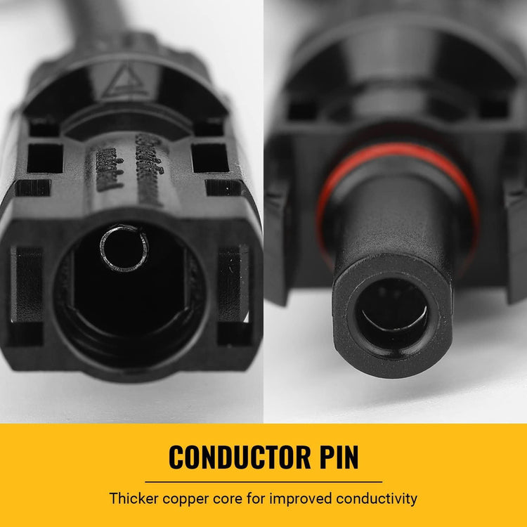 1 Pair 5 To 1 5 branch Waterproof T Branch Cable Connectors Solar PV Panel Connector Male & Female - Magdasmall