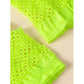 1 Pair Fishnet Gloves Fingerless Wrist Length Costume Party Dance - Fluro Yellow - Magdasmall