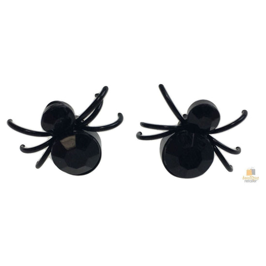 1 Pair SPIDER EARRINGS Halloween Fashion Ear Studs Scary Steel Piercing - Magdasmall