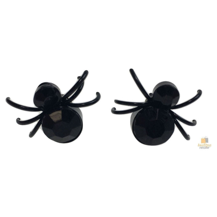 1 Pair SPIDER EARRINGS Halloween Fashion Ear Studs Scary Steel Piercing - Magdasmall