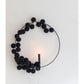 1 Set of 20 LED Black 5cm Cotton Ball Battery Powered String Lights Christmas Gift Home Wedding Party Bedroom Decoration Outdoor Indoor Table Centrepiece - Magdasmall
