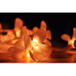 1 Set of 20 LED Orange Frangipani Flower Battery String Lights Christmas Gift Home Wedding Party Decoration Outdoor Table Garland Wreath - Magdasmall