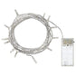 1 Set of 20 LED Plain Warm White Bulb Battery Powered String Lights Christmas Gift Home Wedding Party Bedroom Decoration Table Centrepiece - Magdasmall