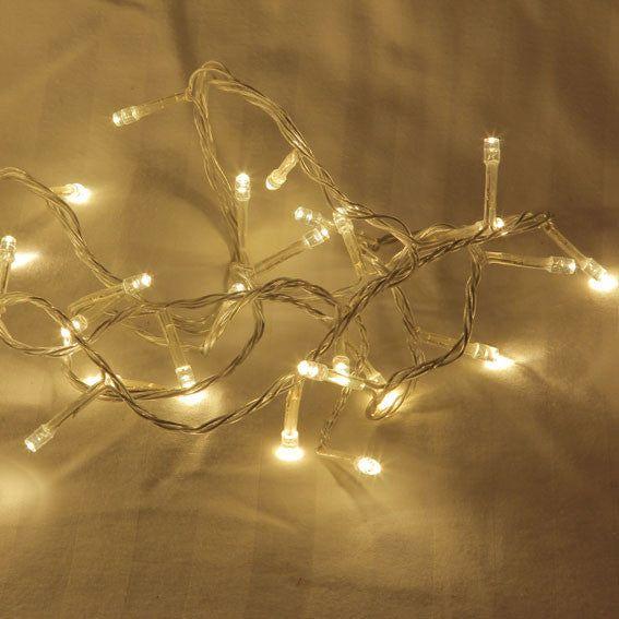 1 Set of 20 LED Plain Warm White Bulb Battery Powered String Lights Christmas Gift Home Wedding Party Bedroom Decoration Table Centrepiece - Magdasmall