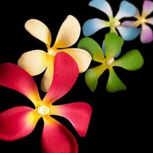 1 Set of 20 LED Tropical Bright Colous Frangipani Flower Battery String Lights Christmas Gift Home Wedding Party Decoration Outdoor Table Centrepiece - Magdasmall