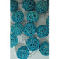 1 Set of 20 LED Turquoise 5cm Rattan Cane Ball Battery Powered String Lights Christmas Gift Home Wedding Party Bedroom Decoration Table Centrepiece - Magdasmall