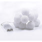 1 Set of 20 LED White 5cm Cotton Ball Battery Powered String Lights Christmas Gift Home Wedding Party Bedroom Decoration Outdoor Indoor Table Centrepiece - Magdasmall