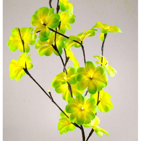 1 Set of 50cm H 20 LED Green Frangipani Tree Branch Stem Fairy Light Wedding Event Party Function Table Vase Centrepiece Tropical Decoration - Magdasmall