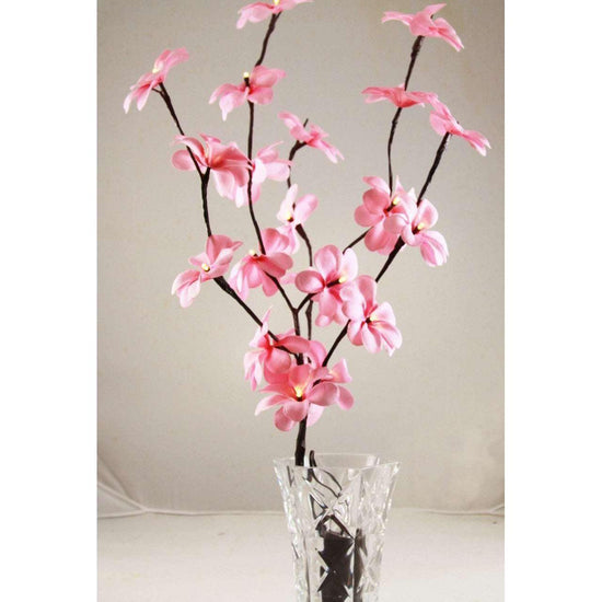 1 Set of 50cm H 20 LED Pink Frangipani Tree Branch Stem Fairy Light Wedding Event Party Function Table Vase Centrepiece Decoration Girl Bedroom - Magdasmall
