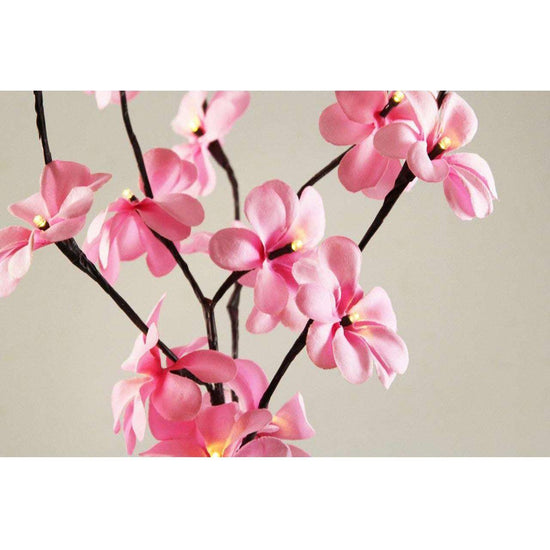 1 Set of 50cm H 20 LED Pink Frangipani Tree Branch Stem Fairy Light Wedding Event Party Function Table Vase Centrepiece Decoration Girl Bedroom - Magdasmall