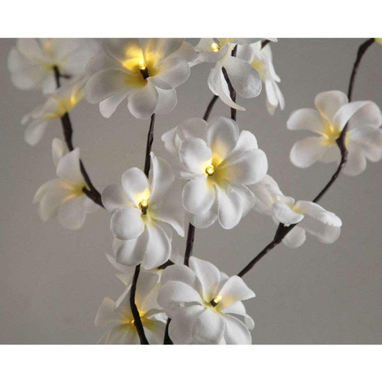 1 Set of 50cm H 20 LED White Frangipani Tree Branch Stem Fairy Light Wedding Event Party Function Table Vase Centrepiece Decoration - Magdasmall