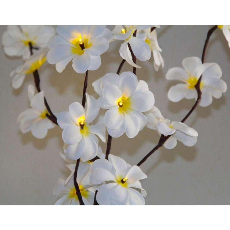 1 Set of 50cm H 20 LED White Frangipani Tree Branch Stem Fairy Light Wedding Event Party Function Table Vase Centrepiece Decoration - Magdasmall