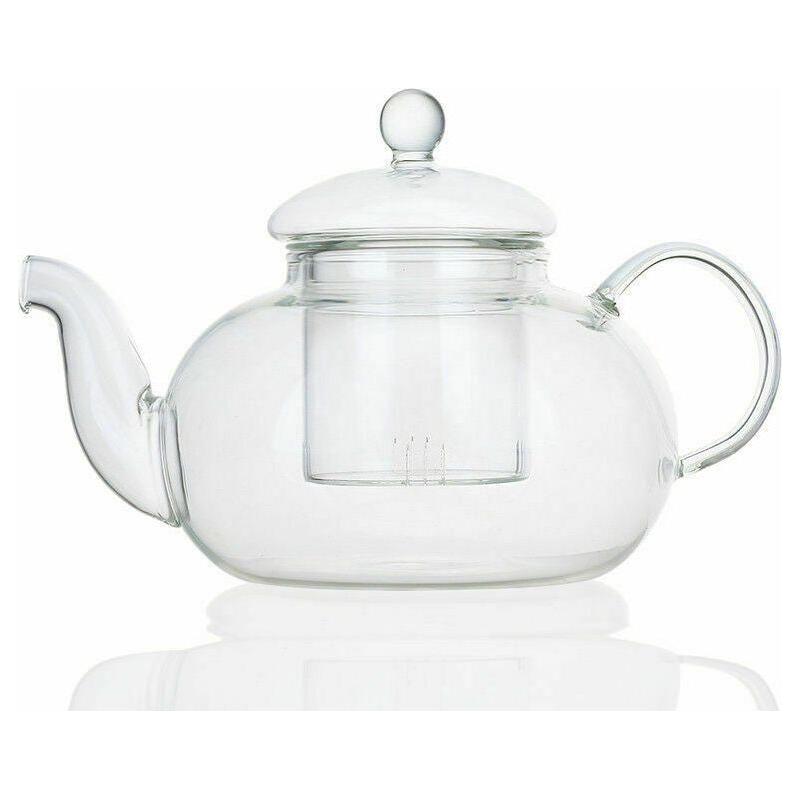 1 Set of Gongfu Chinese Ceremony Tea Set - 6 Glass cups with Infuser and Tealight Candle Pot Warmer - Magdasmall