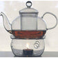 1 Set of Gongfu Chinese Ceremony Tea Set - 6 Glass cups with Infuser and Tealight Candle Pot Warmer - Magdasmall