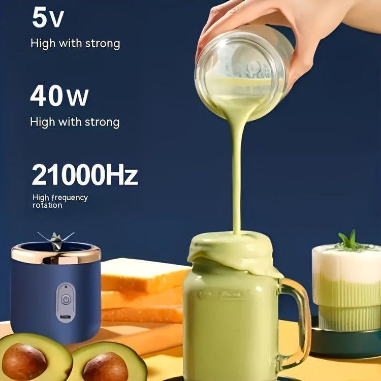1 x Portable USB Blue Rechargeable Juicer Cup,Portable Blender for Smoothies and Juices - USB Rechargeable, Powerful & Compact - Magdasmall