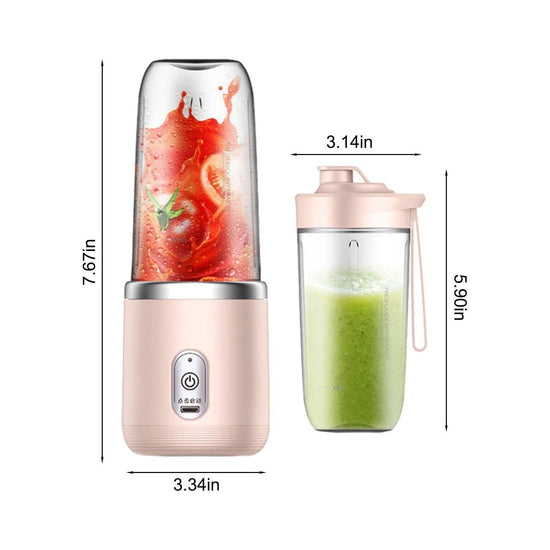 1 x Portable USB Pink Rechargeable Juicer Cup,Portable Blender for Smoothies and Juices - USB Rechargeable, Powerful & Compact - Magdasmall