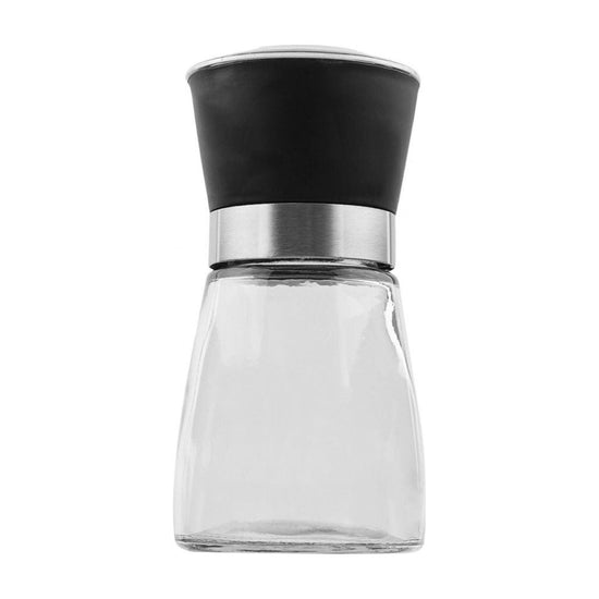 1x 150ml Glass Salt or Pepper Grinder 12cm - Adjustable Ceramic Core Short Mill - Magdasmall