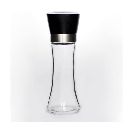 1x 180ml Glass Salt or Pepper Grinder 18cm - Adjustable Ceramic Core Tall Mill - Magdasmall