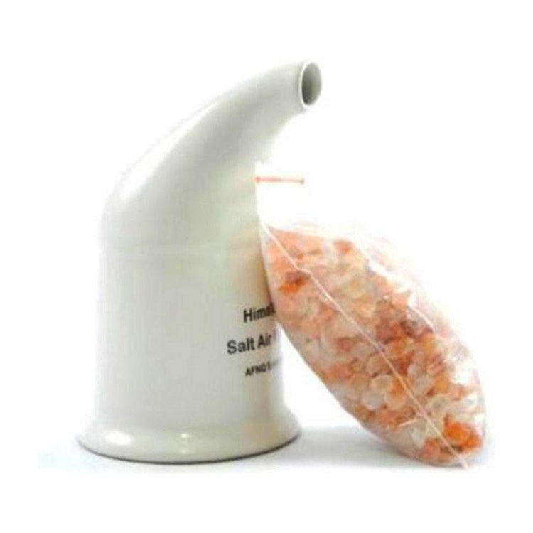 1x Himalayan Pink Salt Inhaler Pipe + 125g Free Coarse Salt - Pure Cyrstal Rock - Magdasmall