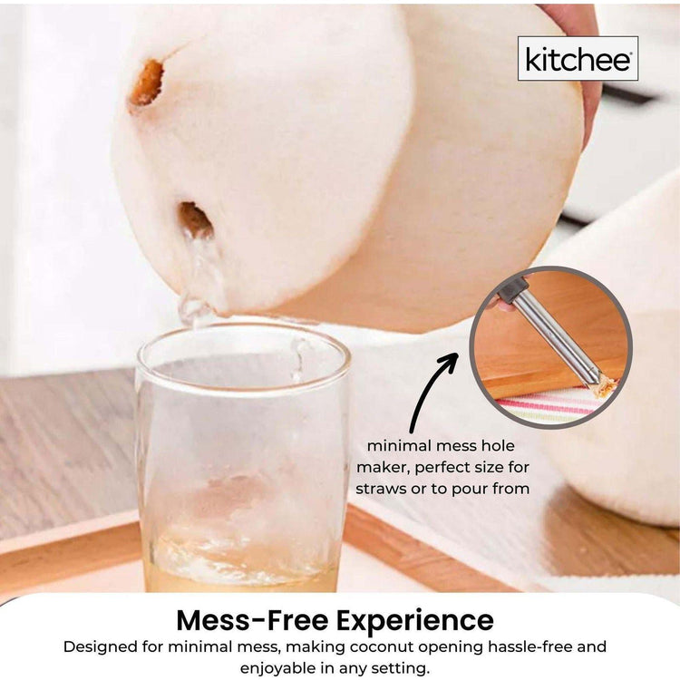 1x Kitchee Coconut Opener - Stainless Steel Hole Punch Kitchen Tool - Magdasmall