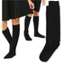 1x Pair School Uniform Knee High Socks Cotton Rich Girls Boys Kids - Black - 6-11 (12+ Years Old) - Magdasmall