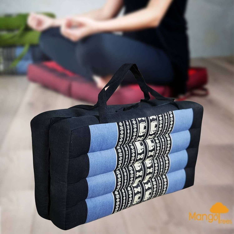 2-Fold Meditation Cushion Yoga Mat BlueEle - Magdasmall