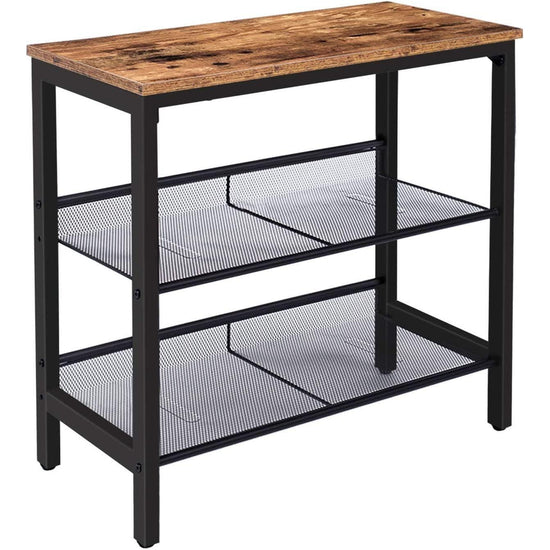 2-Tier Shoe Rack, Industrial Shoe Organizer Storage Bench - Magdasmall