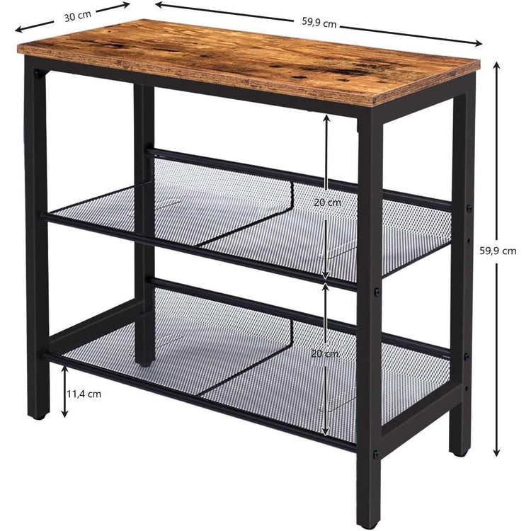 2-Tier Shoe Rack, Industrial Shoe Organizer Storage Bench - Magdasmall