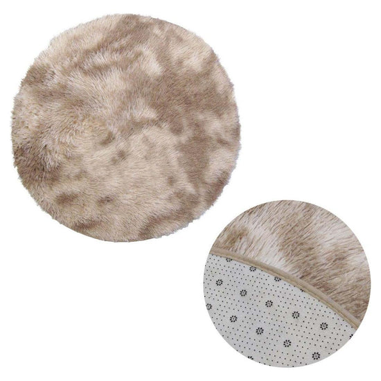2-Toned Extra Light Weighted Shaggy Fluffy Floor Mat Natural - Magdasmall