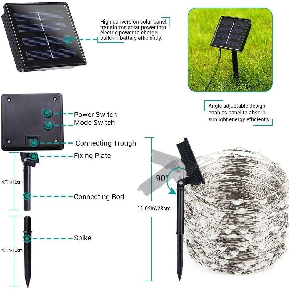 200 Waterproof LED Solar Fairy Light Outdoor with 8 Lighting Modes for Home,Garden and Decoration - Magdasmall