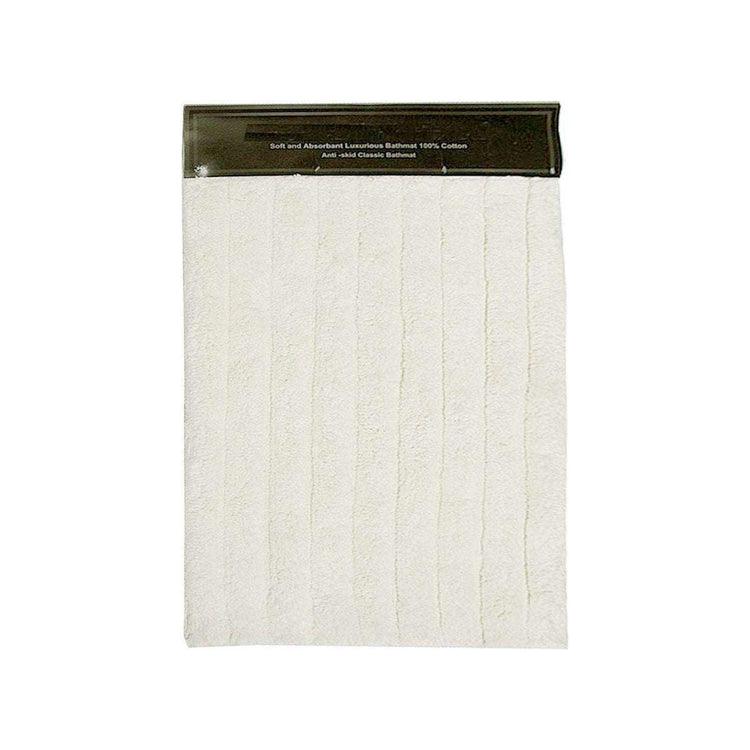 2000GSM Soft & Absorbant 100% Cotton Bath Mat 50 x 80cm Ivory - Magdasmall