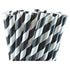 200 Pack Black White Drinking Straws Biodegradable Eco Paper Birthday Party Event Bistro Bar Cafe Take Away - Magdasmall