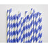 200 Pack Blue White Drinking Straws Biodegradable Eco Paper Birthday Party Event Bistro Bar Cafe Take Away - Magdasmall