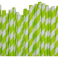 200 Pack Green White Drinking Straws Biodegradable Eco Paper Birthday Party Event Bistro Bar Cafe Take Away - Magdasmall