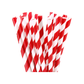 200 Pack Red White Drinking Straws Biodegradable Eco Paper Birthday Party Event Bistro Bar Cafe Take Away - Magdasmall