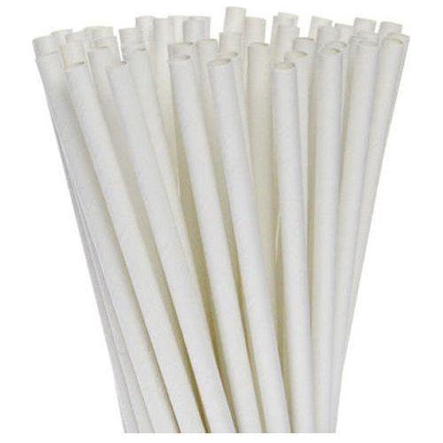 200 Pack White Drinking Straws Biodegradable Eco Paper Birthday Party Event Bistro Bar Cafe Take Away - Magdasmall