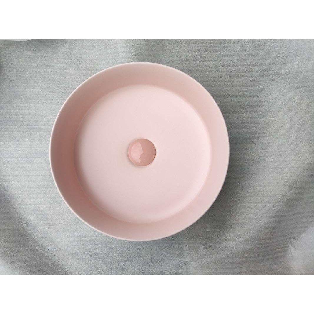 2020 Matte Pink Round 360 mm Dia top counter basin porcelain sink - Magdasmall