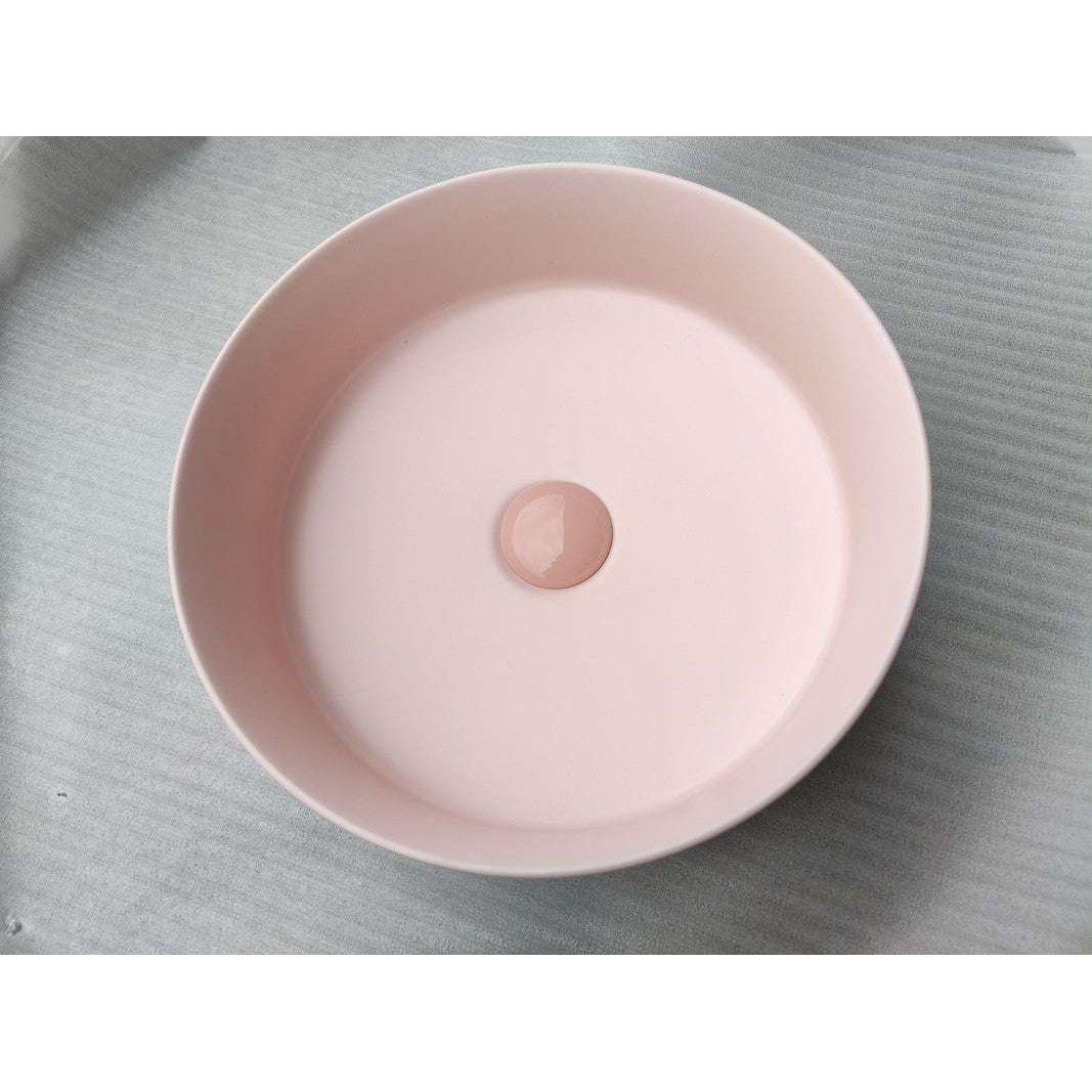 2020 Matte Pink Round 360 mm Dia top counter basin porcelain sink - Magdasmall